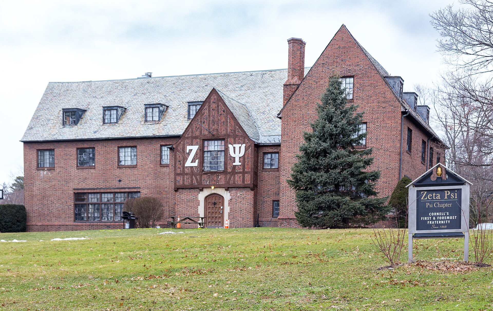 Fraternity house of the Psi chapter of Zeta Psi, at Cornell University, Ithaca, New York
