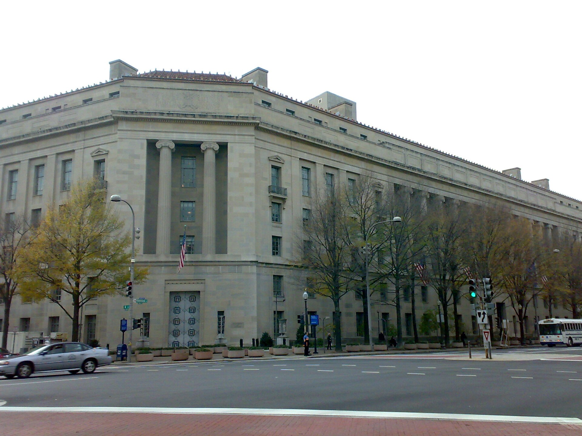 The US Department of Justice building, Washington DC