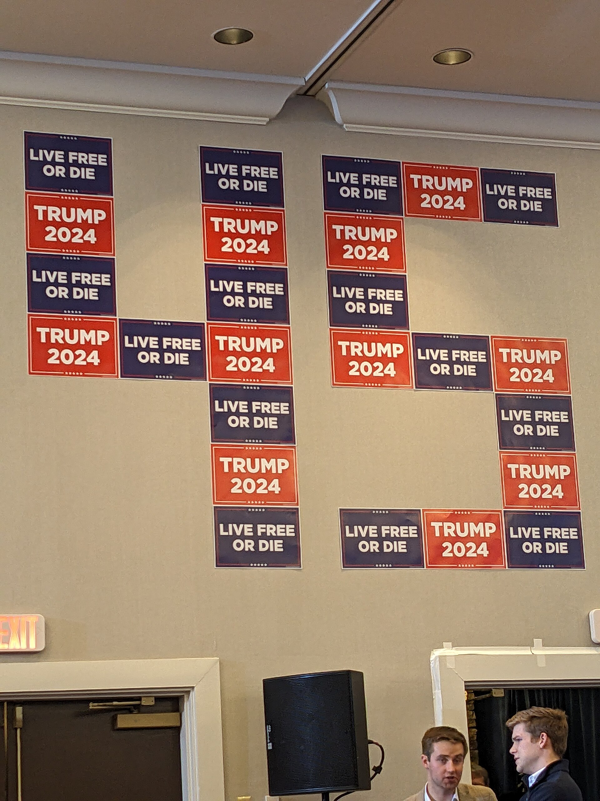 Donald Trump rally at Grappone Conference Center in Concord, New Hampshire.