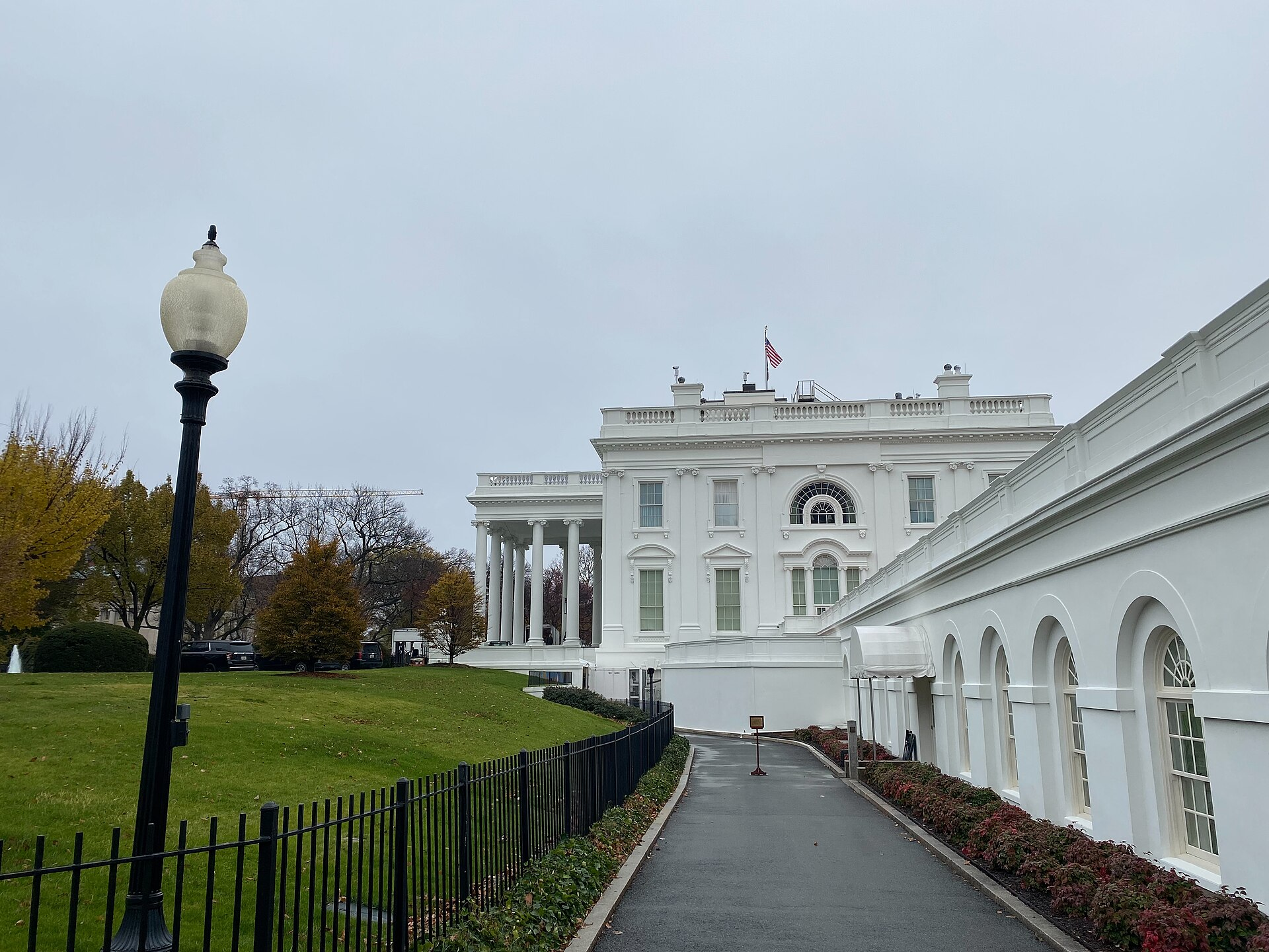 The exterior of the White House West Wing